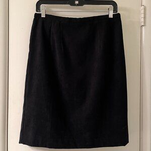 Black Faux Suede Skirt
